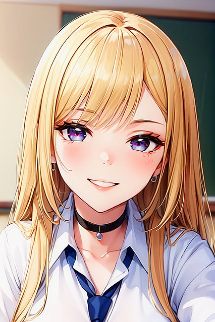 Kitagawa Marin Smiles Seductively in Classroom for Sizzling Hentai Adventures
