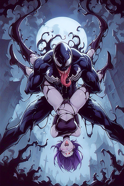 Raven from Titans Wrapped in Venom Symbiote Tentacles for  Hentai Pleasure