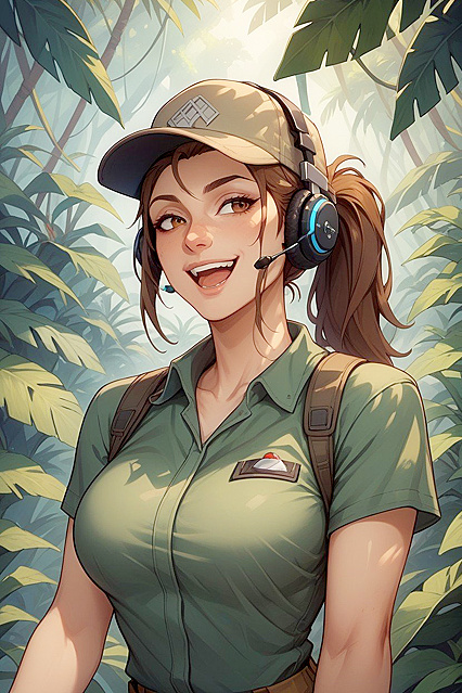 Brown-Haired Beauty Enjoying  Hentai Pleasure Indoors