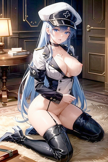 Kneeling Solo Picture in Long-Length Hentai AI Pleasure