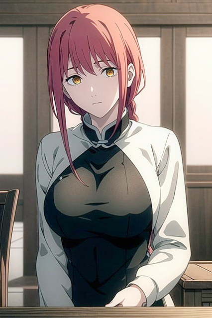 Makima from Chainsaw Man Seduces in Chinese Hanfu with Busty Delights