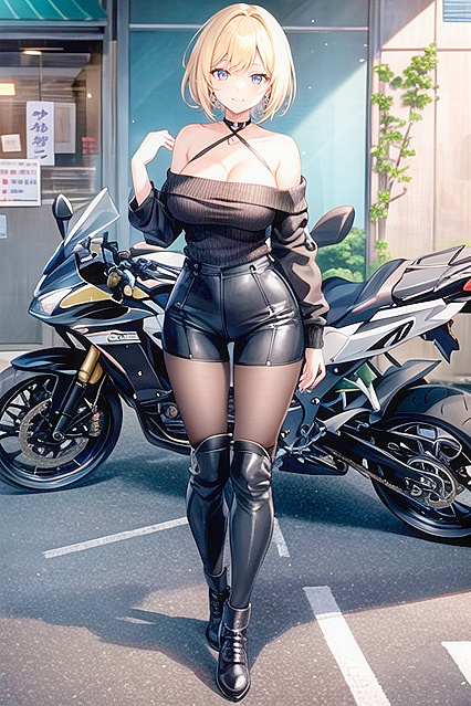 Blonde Japanese Actress Wears Heart Choker for Steamy Hentai Images