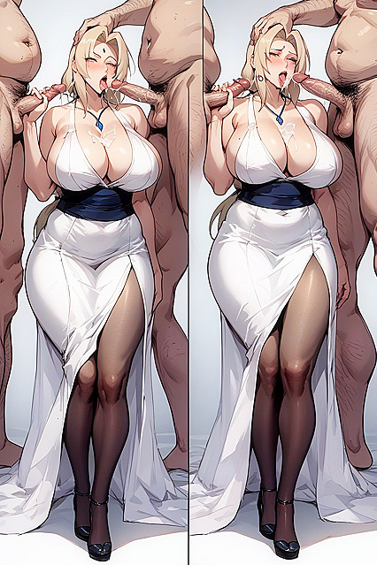 Tsunade from Naruto Gives an  Handjob in Seductive Hentai Picture
