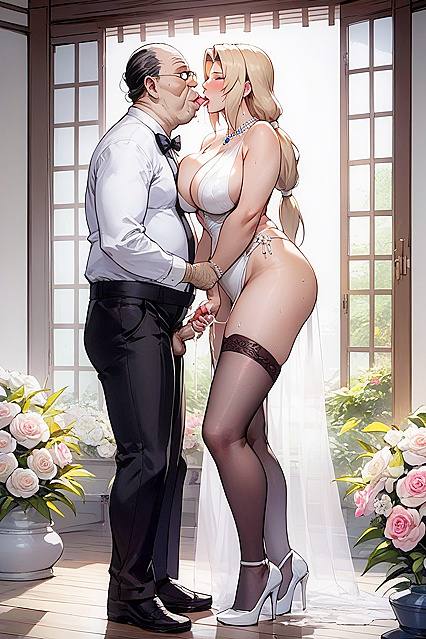 Milf Bride Shows Off Ahegao Faces During Wild Wedding Night Hentai Picture