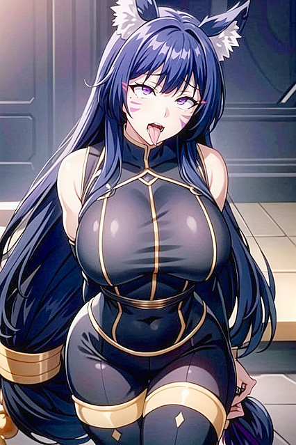 Delta from Eminence in Shadow Gives Ahegao Faces During Busty Hentai Picture