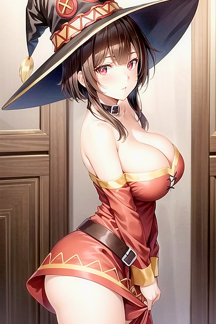 Rear View Thigh Exposure with Bound Arms in Seductive Hentai Picture