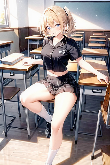 Thick hentai Picture heats up the classroom with slightly bent positions