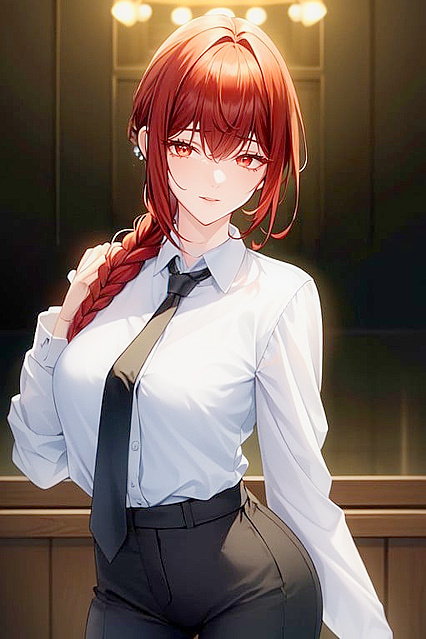 Makima from Chainsaw Man Seduces with Red-Eyed hentai Passion at 18
