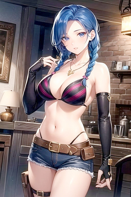 Jinx from League of Legends Gets Wild inMind-Blowing Hentai Picture