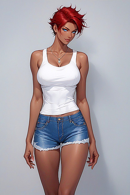 Blue-Eyed TomBoy 18+ Model Shows Off Her Sexy Moves in Steaming Hentai Picture