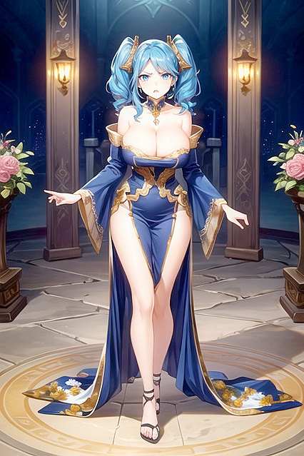 Sona from League of Legends Shows Off Her Cleavage and Curves in Steamy Hentai Picture