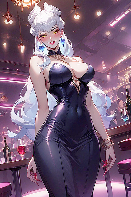 Da Evelynn from League of Legends Bent Over in Sexy Angled Poses for Horny Hentai Picture