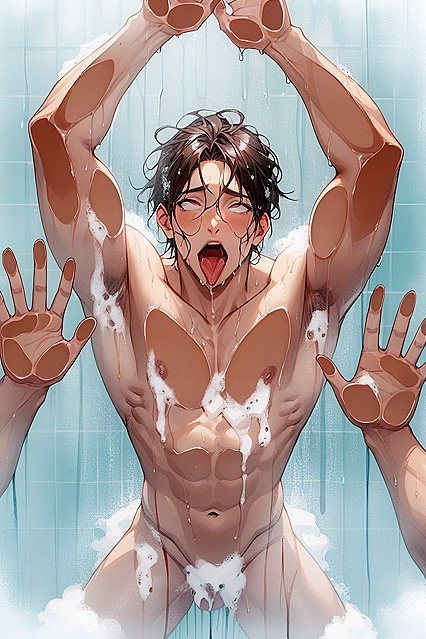 Multiple Views of Tits Pressed Against Glass in Ahegao Hentai Bliss