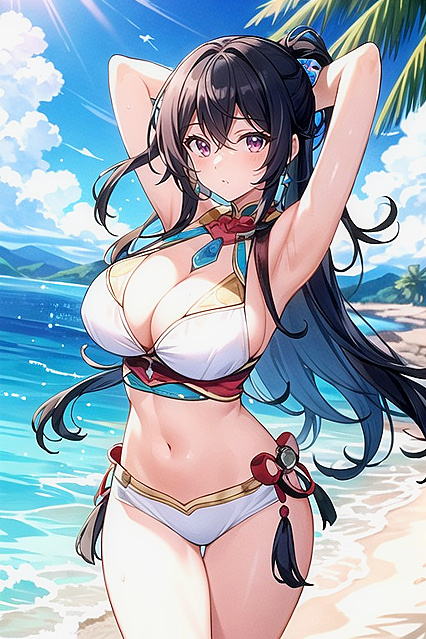 Arms Raised High for Specular Fun in This Steamy 20s Hentai Image
