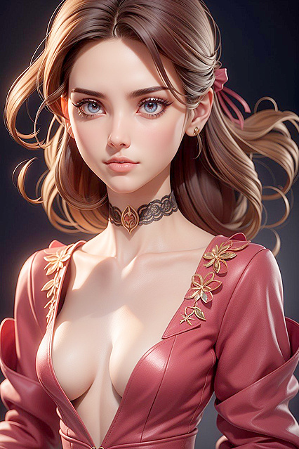 Aerith from Final Fantasy Seduces in steamy Hentai AI Picture