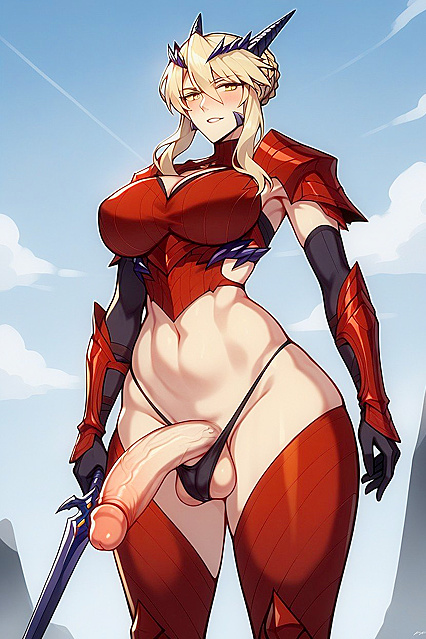Futanari Babe Exploring Her Body inMind-Bending 18+ Hentai Solo Ai Hentai Image