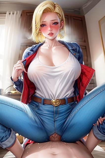 Angrygrabbing Breasts with Pubes, Oily Skin, No Undies - Full Body Hentai Picture