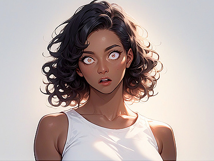 18-Year-Old With Permed Hair Enjoying Short Ai Hentai Images in Hentai AI Porn