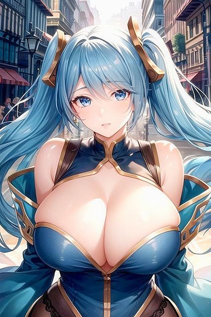 Sona from League of Legends Gets Thick in Steamy City Hentai Picture