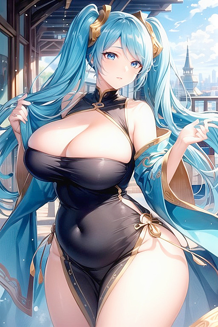 Thick Thighed Duo Enjoy Windy Foreplay in Steamy Hentai Picture