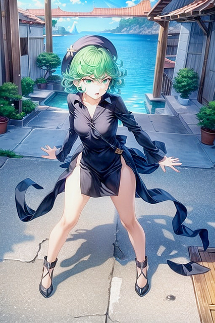 Tatsumaki from One Punch Man Enjoying Intimate Pubic Hairstyles in Detailed Hentai Images