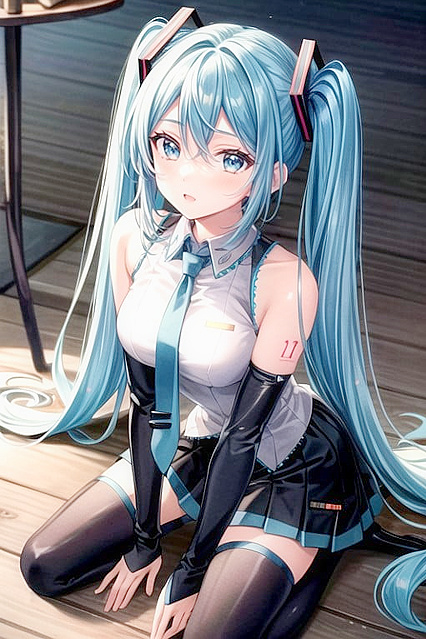 Kneeling Submissive in Detailed Hentai AI Erotica