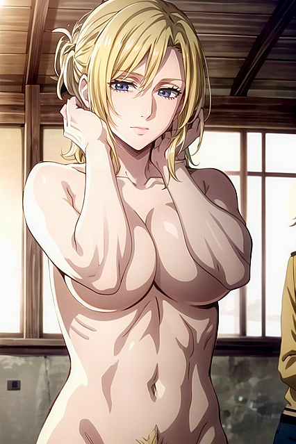 Annie Leonhart from Attack on Titan Seduces in Elbow Bra and Underboob Hentai Images