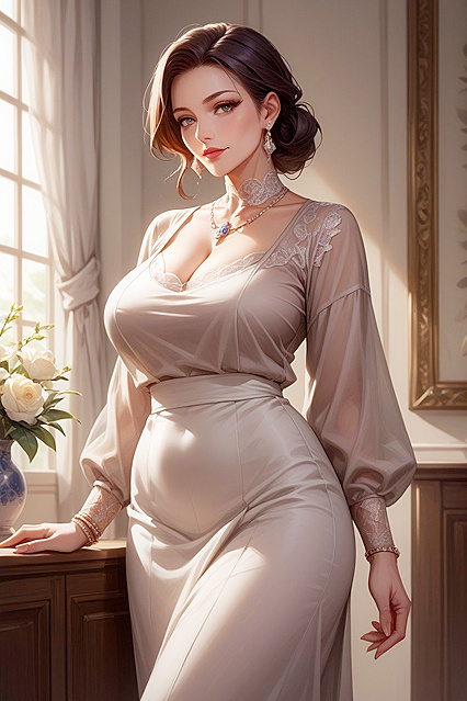 Long-Haired Beauty Gets Anatomically Accurate Vagina Penetration in Hentai AI Picture
