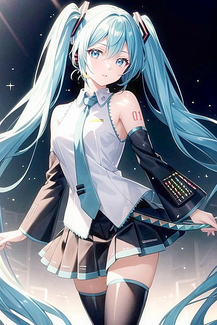 Hatsune Miku Seduces in Steamy Hentai AI Picture