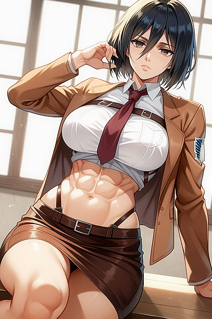 Exposing Her Navel – A Front View Abs Fantasy in Hentai AI Porn