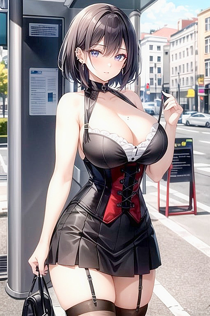 Ramo from Dave the Diver Enjoying Her Massive Breasts in Hentai Bliss