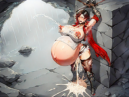 Restrained in a Sleeveless T-Shirt for  Doggystyle Hentai Picture