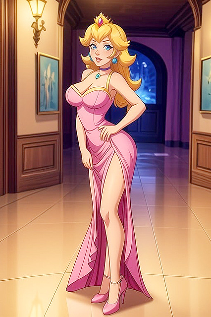 Full Frontal Standing Pose in Seductive Hentai Picture
