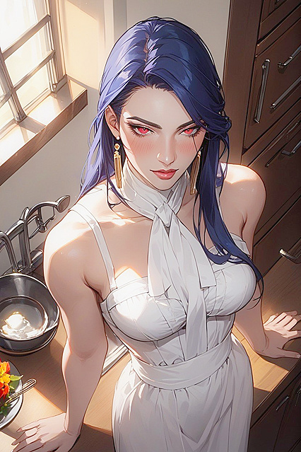 Mind-Melting orgasms with Red-Eyed Beauty in Top-Down Hentai Picture
