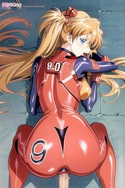 Asuka from Evangelion Strips Down for Retro 90s Hentai Pleasure