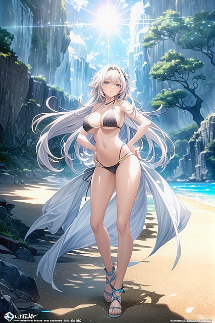 Beachside Bust Shots Under Soft Light in Seductive Hentai Images