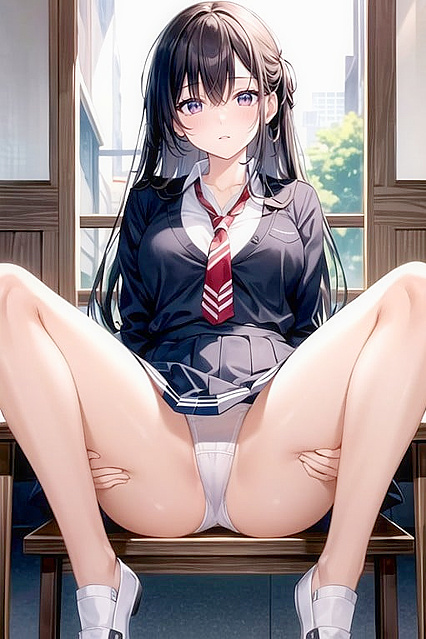 Petite Busty Girl 18+ Spreads Her Legs Wide for Seductive Hentai Picture