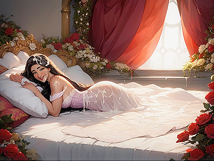 Rapunzel Lies Seductively on the Bed Post-Sex in Steamy 18+ Hentai Images