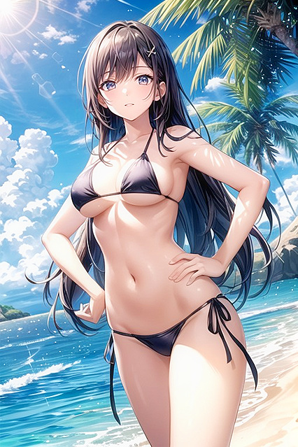 Ultra-Detailed Bust Shot with Hands on Hips in Horny Hentai Picture