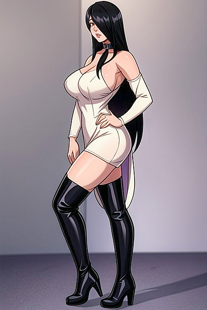 Sadako from Ringu Seduces with Large Breasts and Mesmerizing Red Eyes