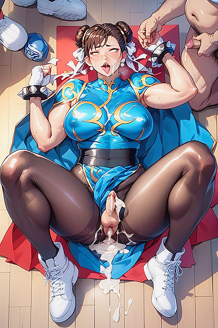 Milf in Black Pantyhose and Tight Clothes Seduces in Hentai AI Picture