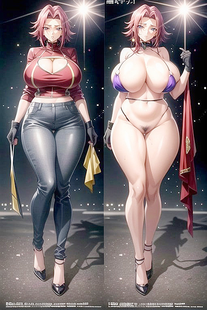 Kallen Stadtfeld from Code Geass Gets Down and Dirty in Full Body Hentai Picture