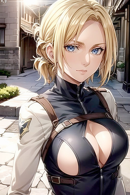 Annie Leonhardt Shows Off Her Sideboobs in Ultra-Detailed Hentai Images