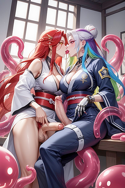 Uncut Dick with Ball Piercings inSTEAMY Hentai Picture