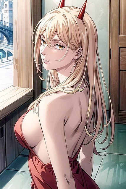 Power from Chainsaw Man Flaunts Sideboob in  Comic Hentai Images