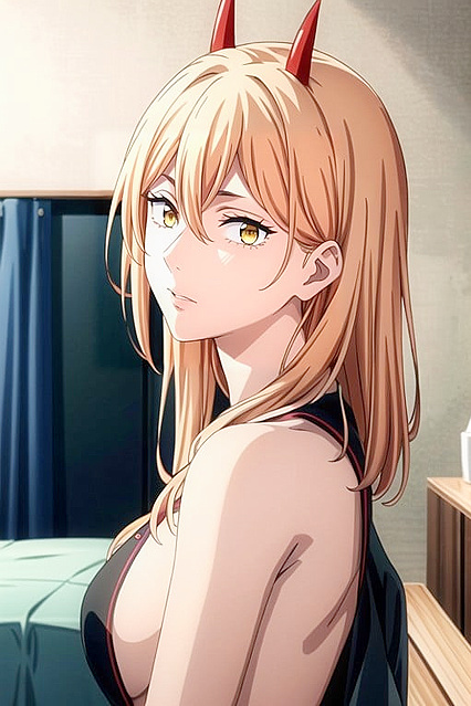 POV Picture with Power from Chainsaw Man in Explosive Hentai Images
