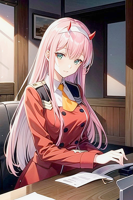 Zero Two from Darling in the FranXX in  Hentai Picture