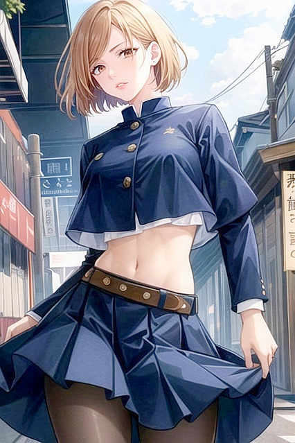 Nobara Kugisaki from Jujutsu Kaisen in Seductive Hentai AI Picture