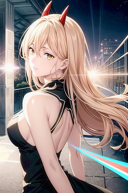 Power from Chainsaw Man Shows Off Her Side Boobs in Ultra-Detailed Hentai Picture