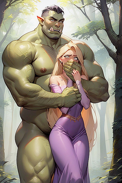 Woman Climaxes with Greenskin Man in steamy hentai Picture
